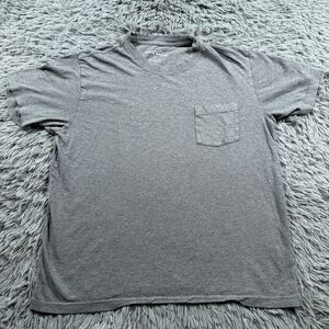 Eddie Bauer Shirt Large Gray Pocket Classic Pullover Casual Blank Tee Mens